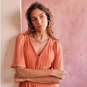 Sezane FLORENCIA DRESS - Peach